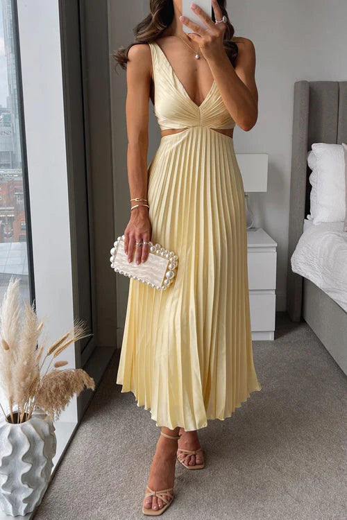 Elsa | Robe longue plissée élégante